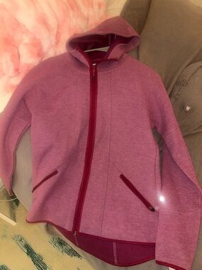 Avalanche Girls Heathered Pink Hooded Zip Jacket